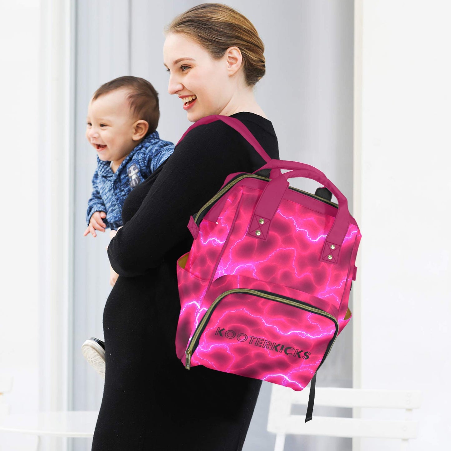 Pink Lightnight Diaper Bag Backpack