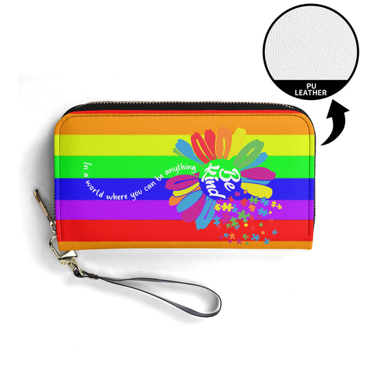 Be Kind Rainbow Pride Leather Wallet