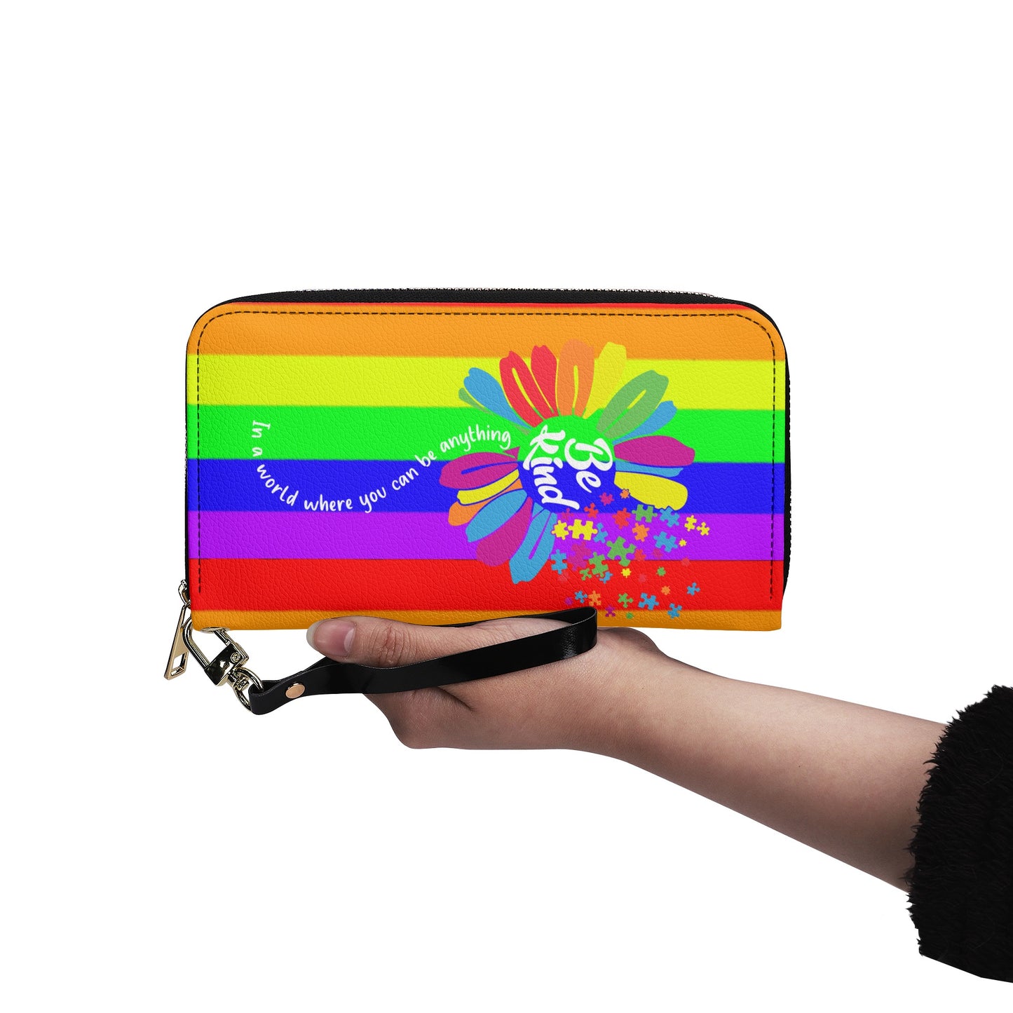 Be Kind Rainbow Pride Leather Wallet