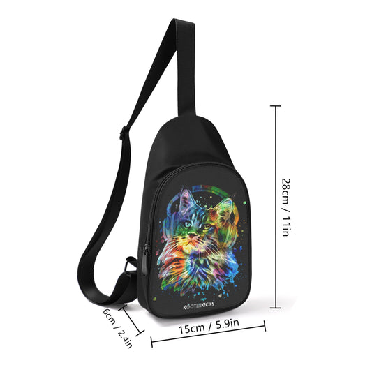 Watercolour Music Kitty Chest Bag