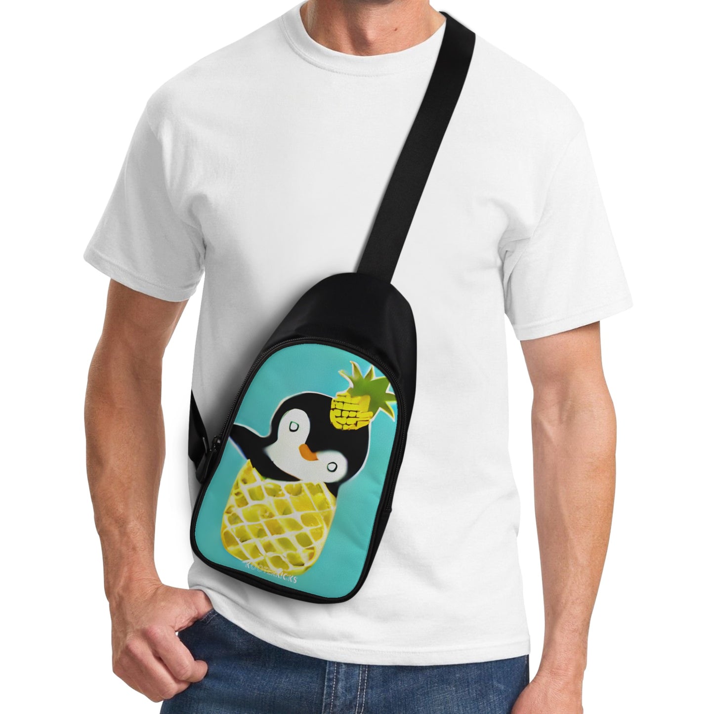 Pineapple Penguin Chest Bag