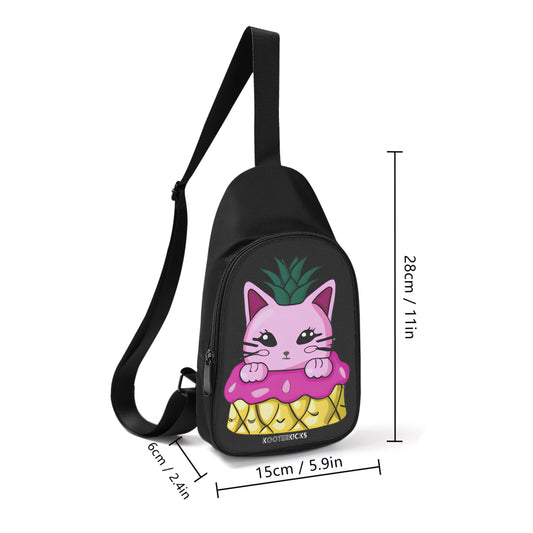 Kitty Pineapple Chest Bag