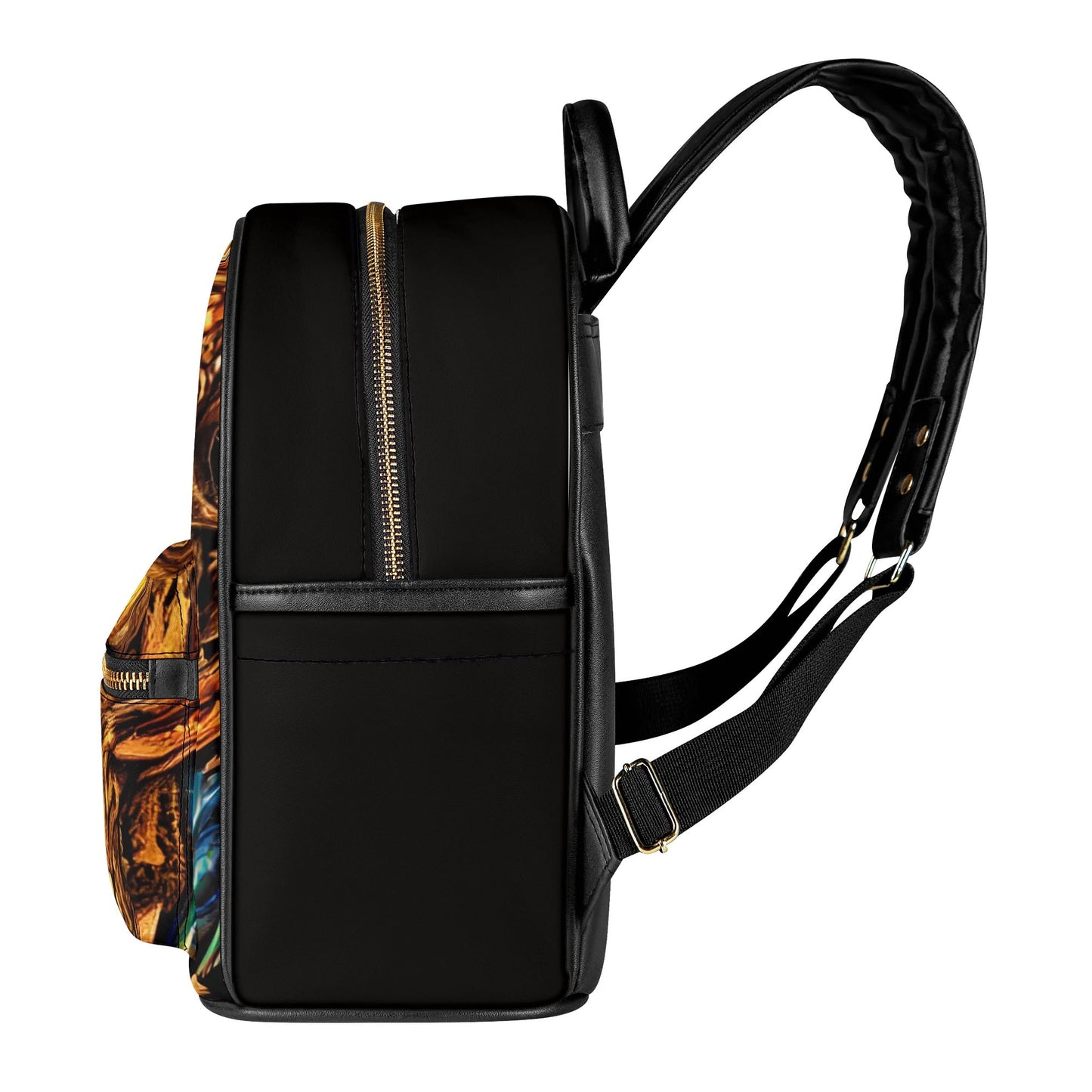 Zombie Skull Casual PU Leather Backpack