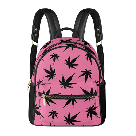 Pink Pot Casual PU Leather Backpack