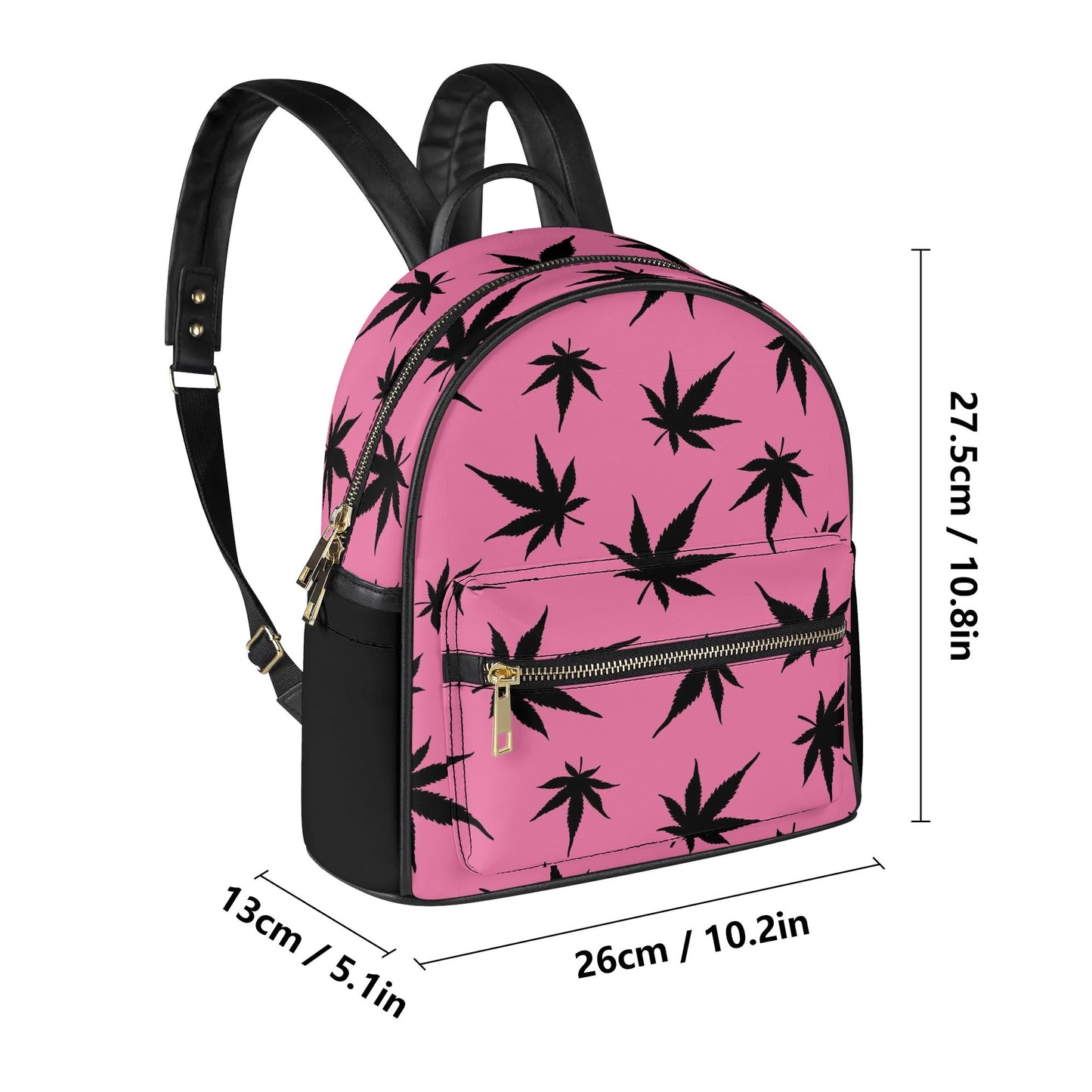 Pink Pot Casual PU Leather Backpack