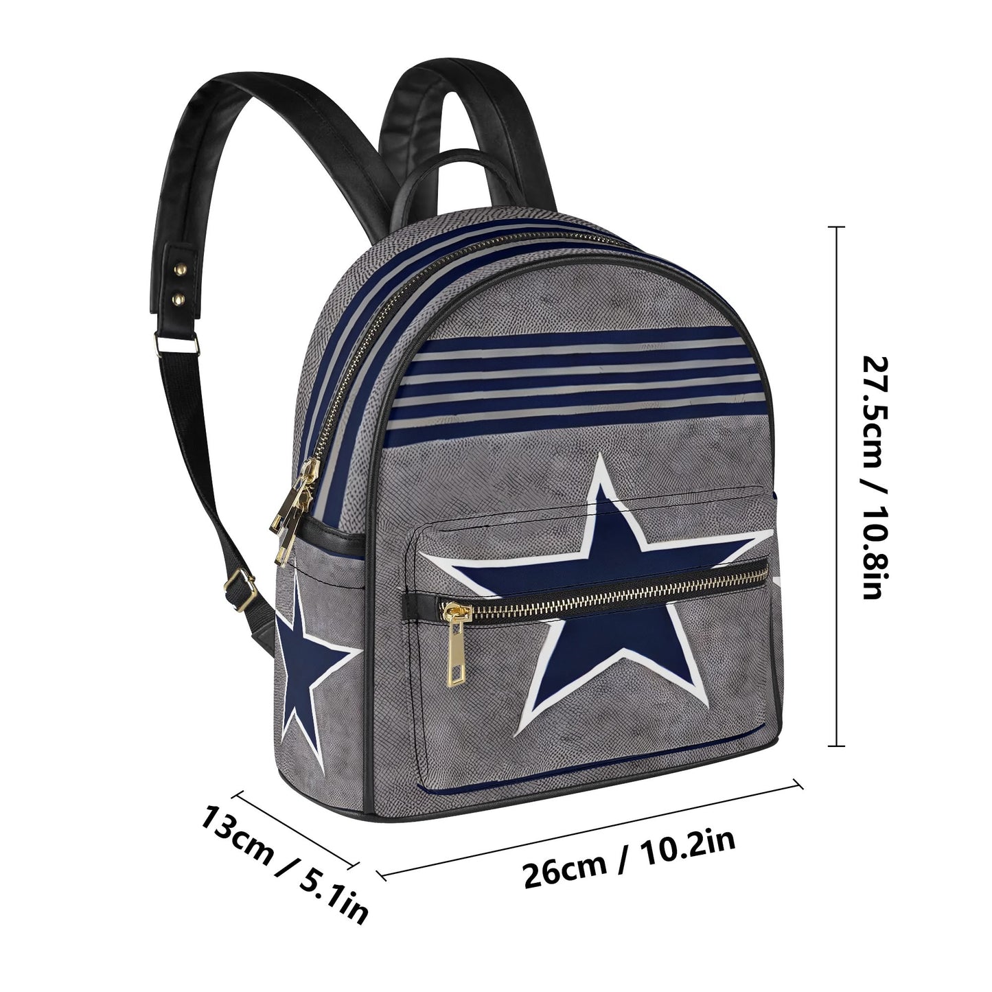 Dallas Cowboys Casual PU Leather Backpack