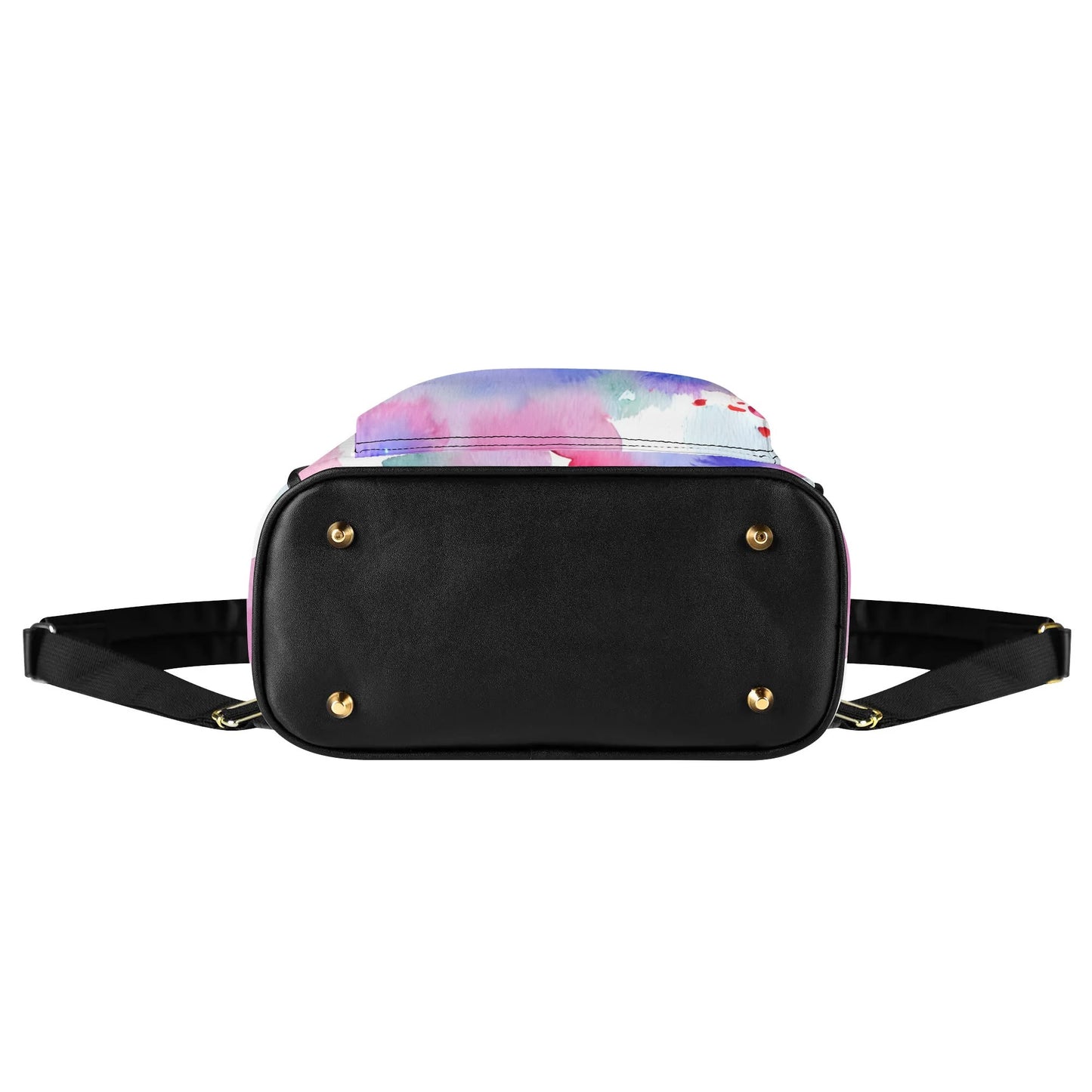 Watercolour Clouds Casual PU Leather Backpack