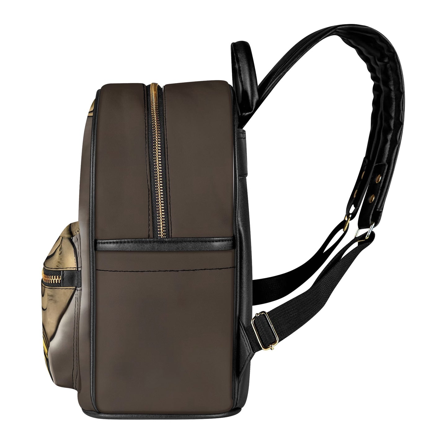 Steampunk Panda Casual PU Leather Backpack
