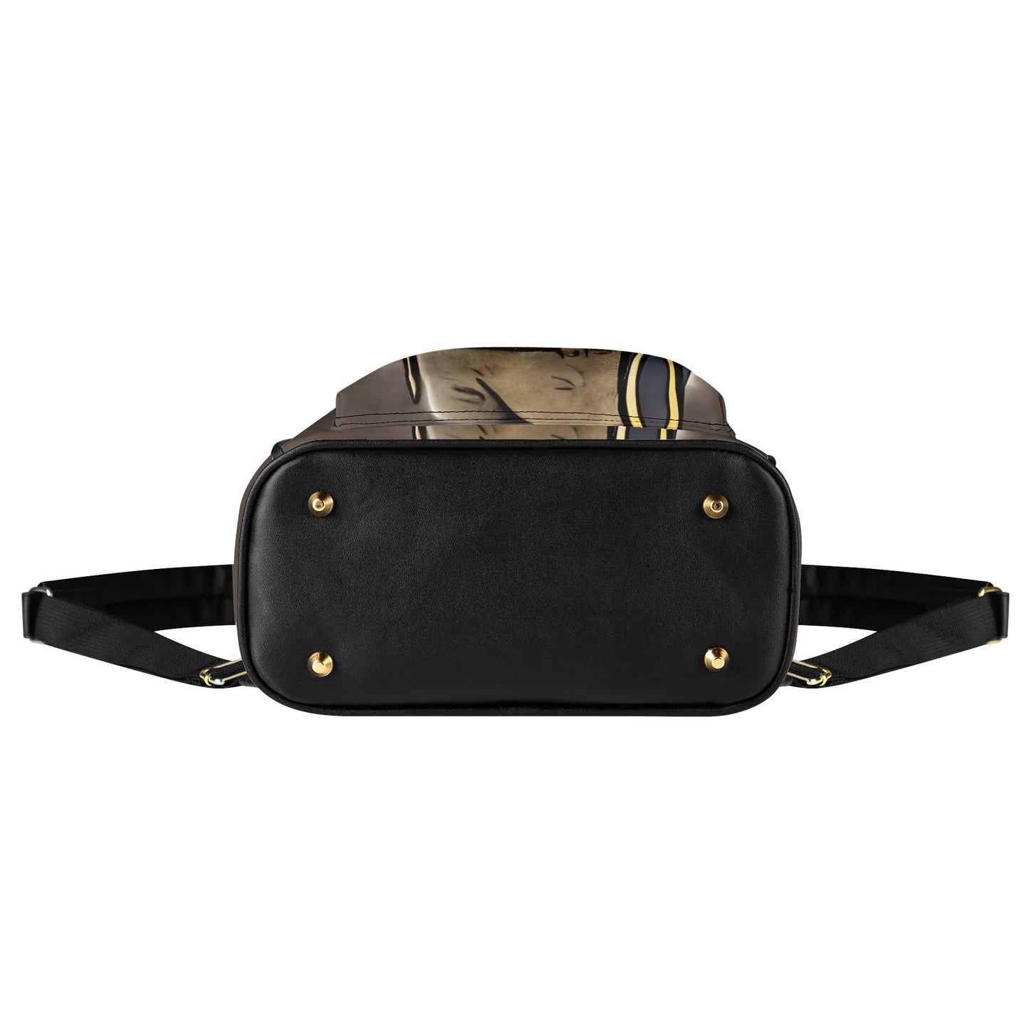 Steampunk Panda Casual PU Leather Backpack