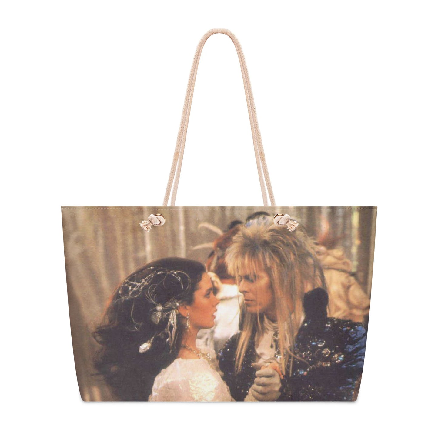 Jareth and Sarah Labyrinth Inspired Polyester Weekender Bag Travel Tote Bag