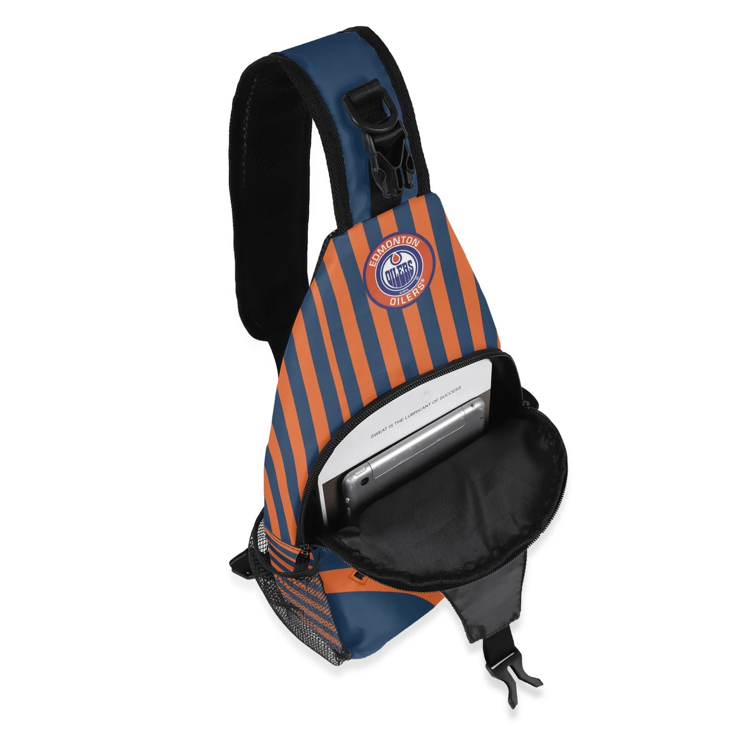 Edmonton Oilers Inspired Chest Crossbody Bag with Adjustable Strap