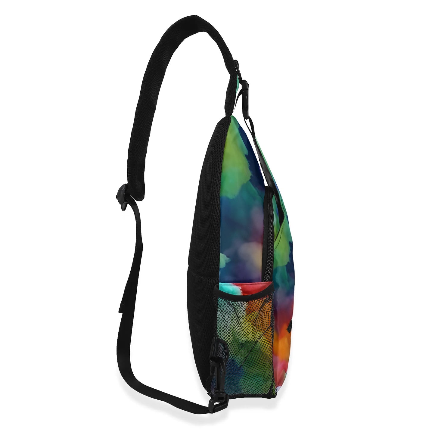 Rainbow Cloud Chest Crossbody Bag with Adjustable Strap