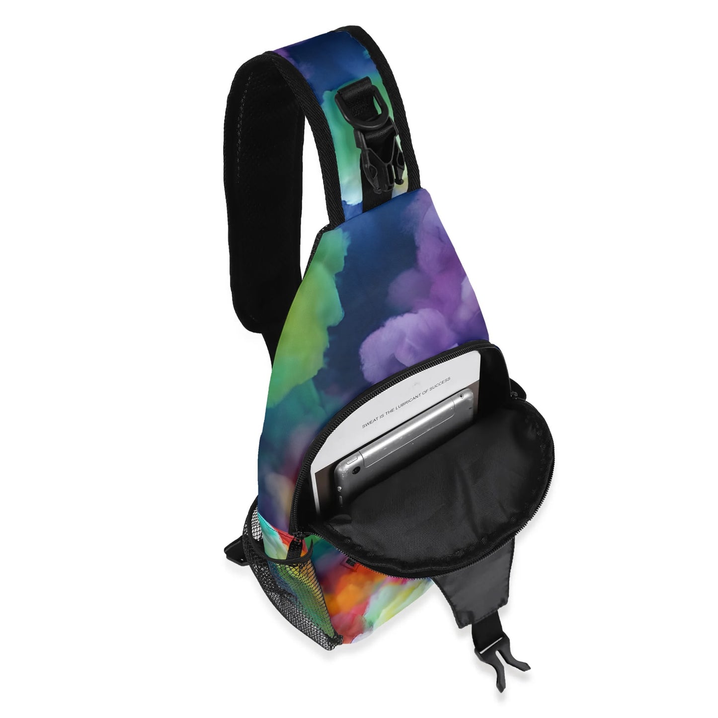 Rainbow Cloud Chest Crossbody Bag with Adjustable Strap
