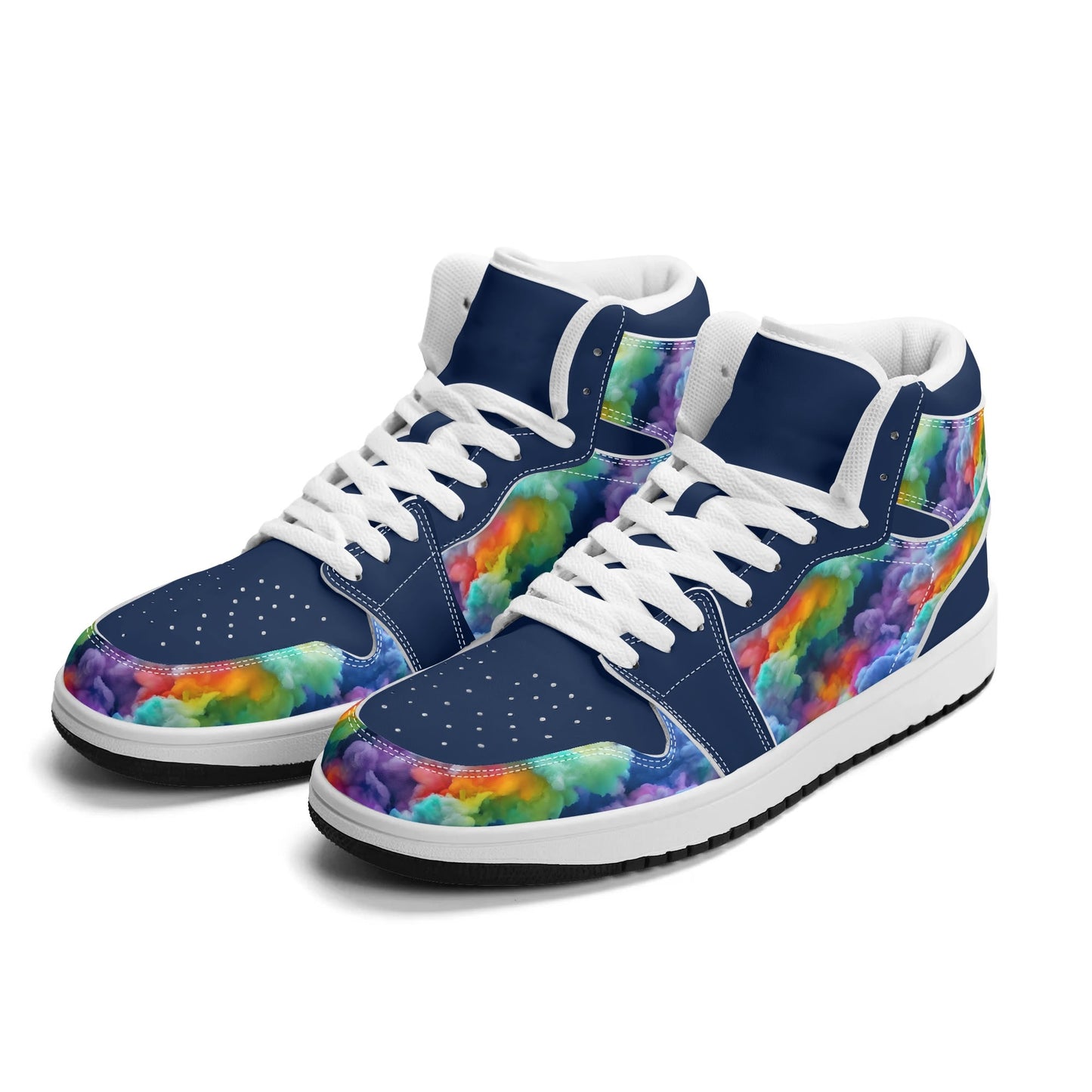 Mens Colourclouds Premium PU Leather High Top Sneakers