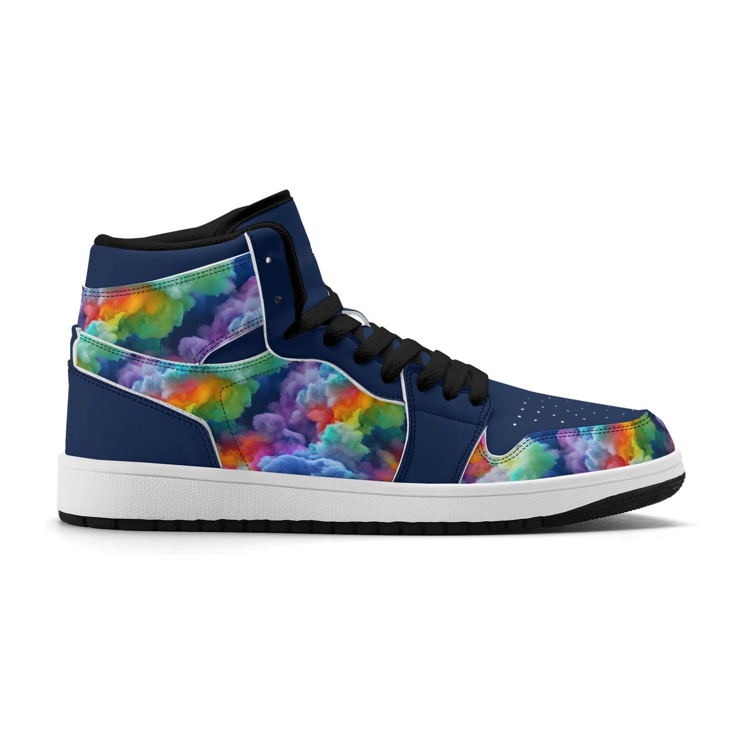 Mens Colourclouds Premium PU Leather High Top Sneakers