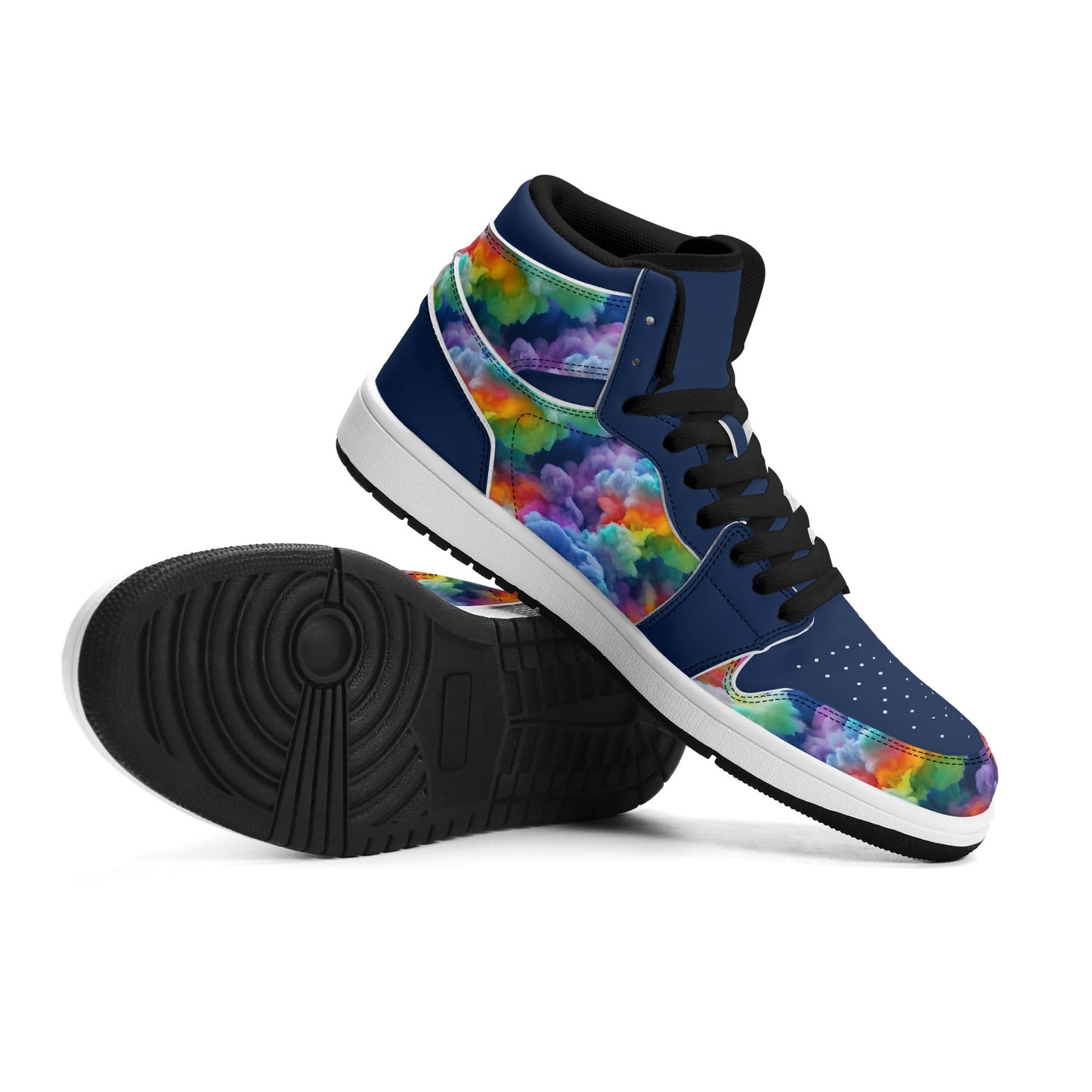 Mens Colourclouds Premium PU Leather High Top Sneakers