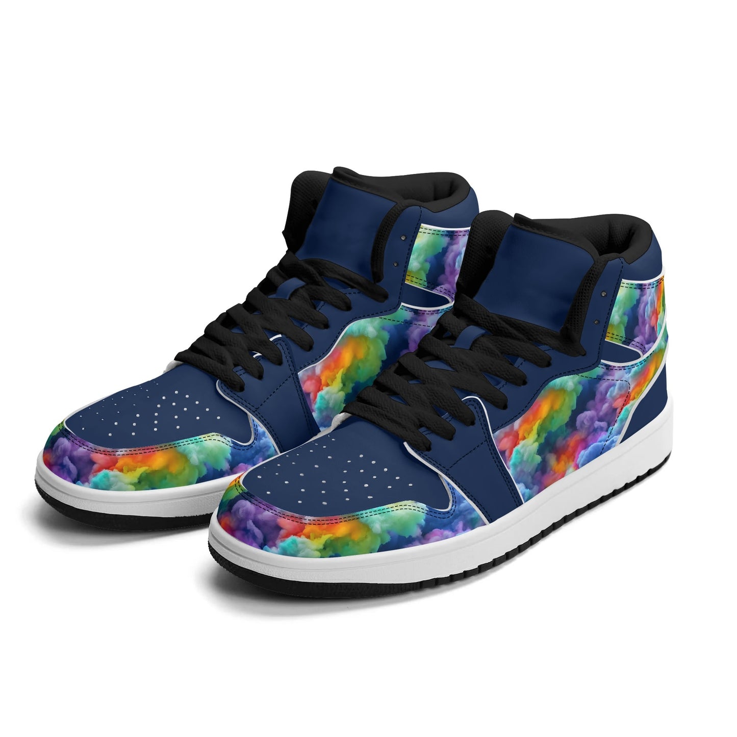 Mens Colourclouds Premium PU Leather High Top Sneakers
