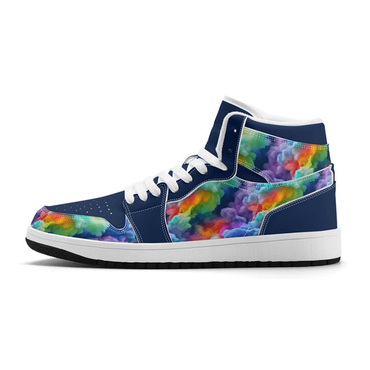 Mens Colourclouds Premium PU Leather High Top Sneakers