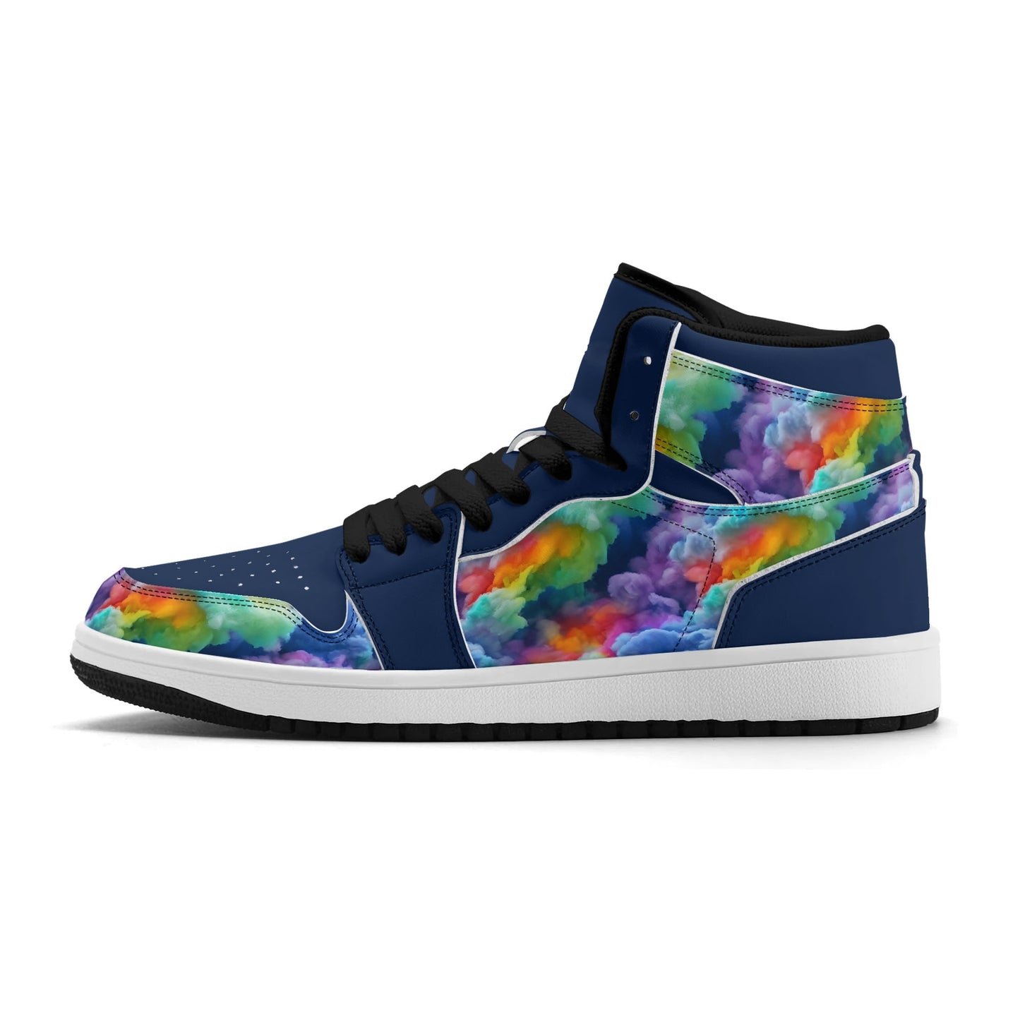 Mens Colourclouds Premium PU Leather High Top Sneakers