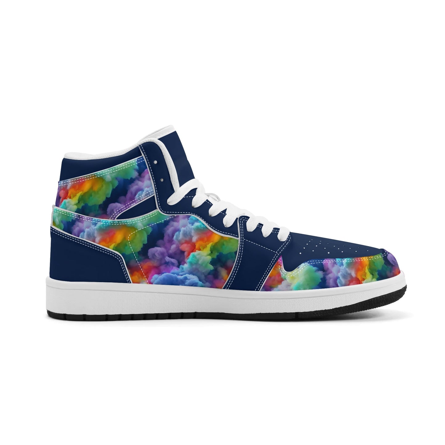Mens Colourclouds Premium PU Leather High Top Sneakers