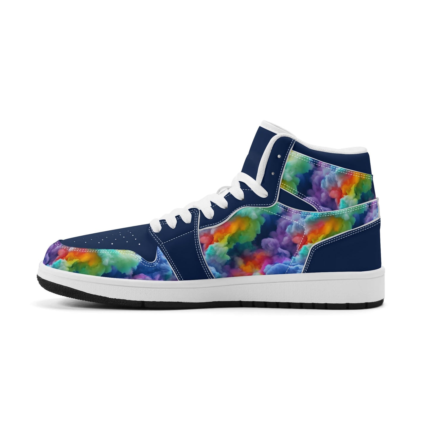 Mens Colourclouds Premium PU Leather High Top Sneakers