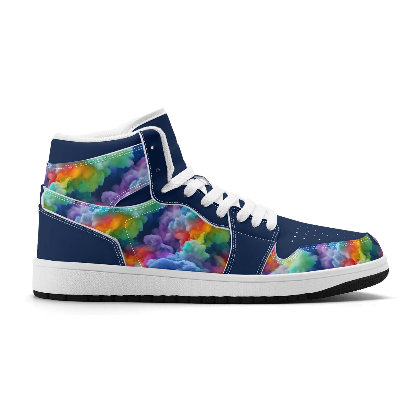 Mens Colourclouds Premium PU Leather High Top Sneakers