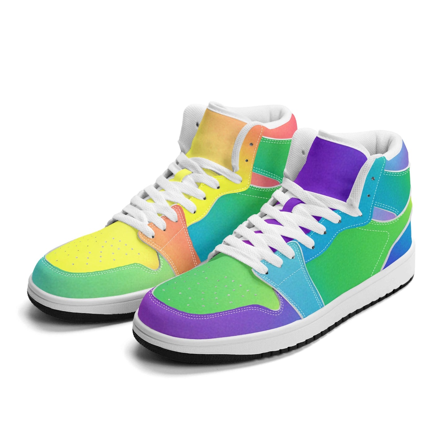 Mens Colourfunk Premium PU Leather High Top Sneakers