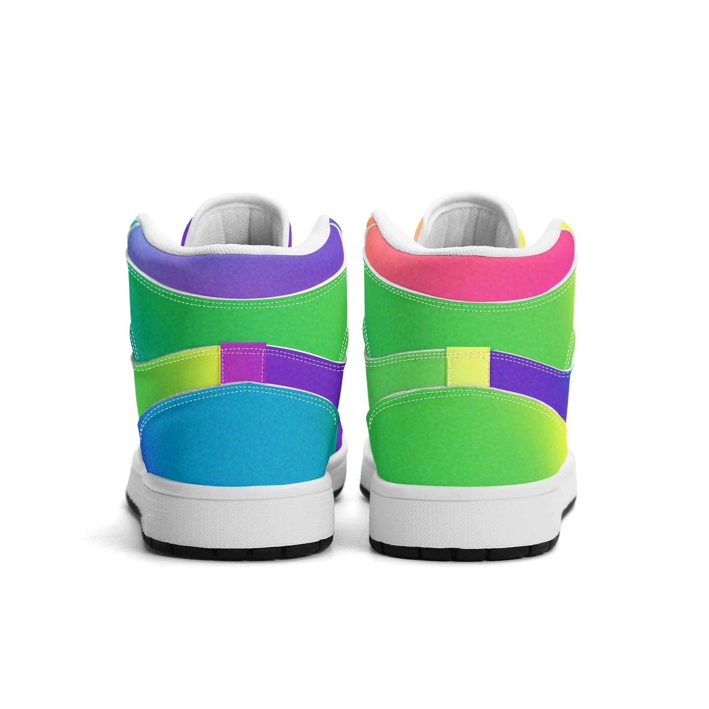 Mens Colourfunk Premium PU Leather High Top Sneakers