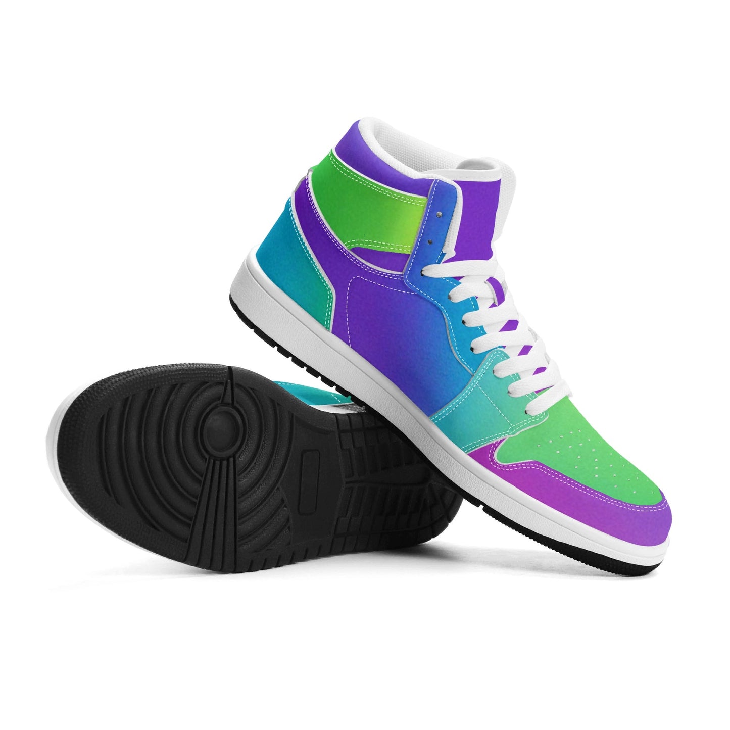 Mens Colourfunk Premium PU Leather High Top Sneakers