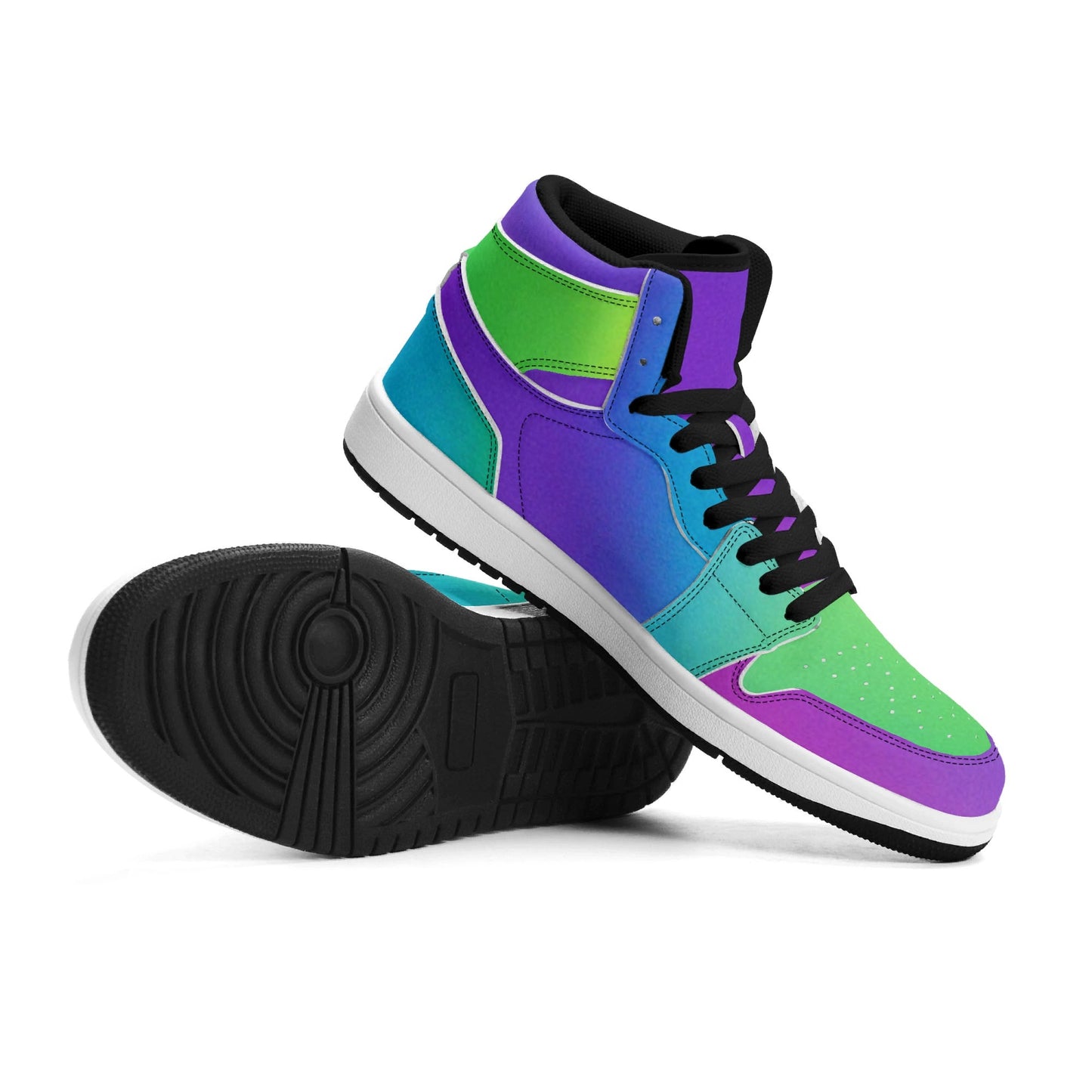 Mens Colourfunk Premium PU Leather High Top Sneakers