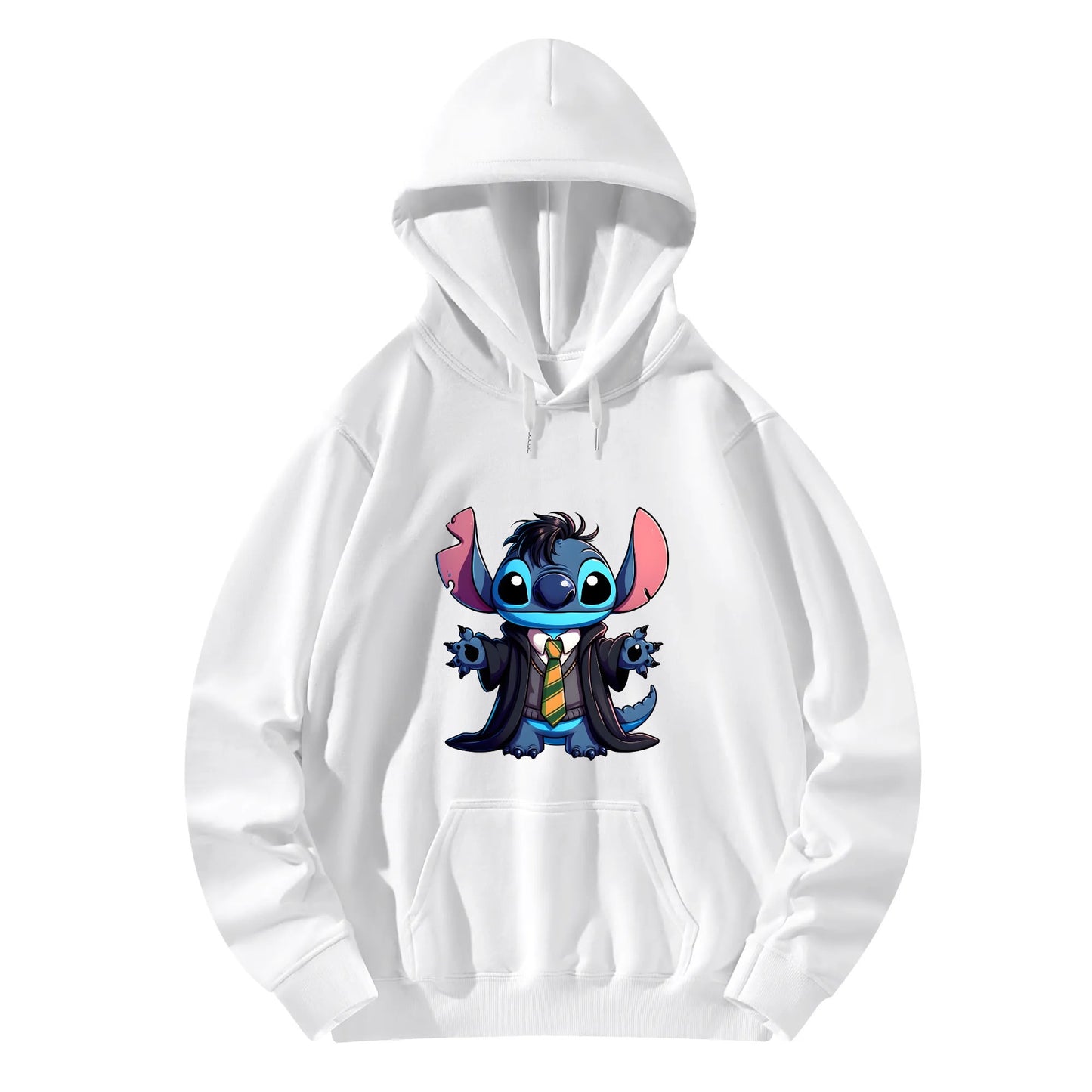 Unisex Stitch Slytherin Front & Back Cotton Hoodie
