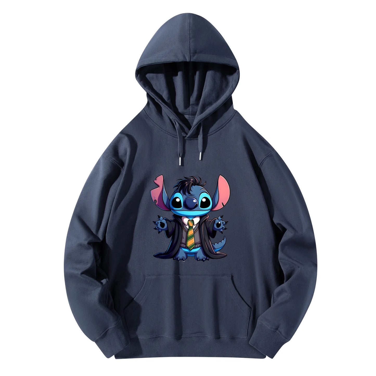Unisex Stitch Slytherin Front & Back Cotton Hoodie