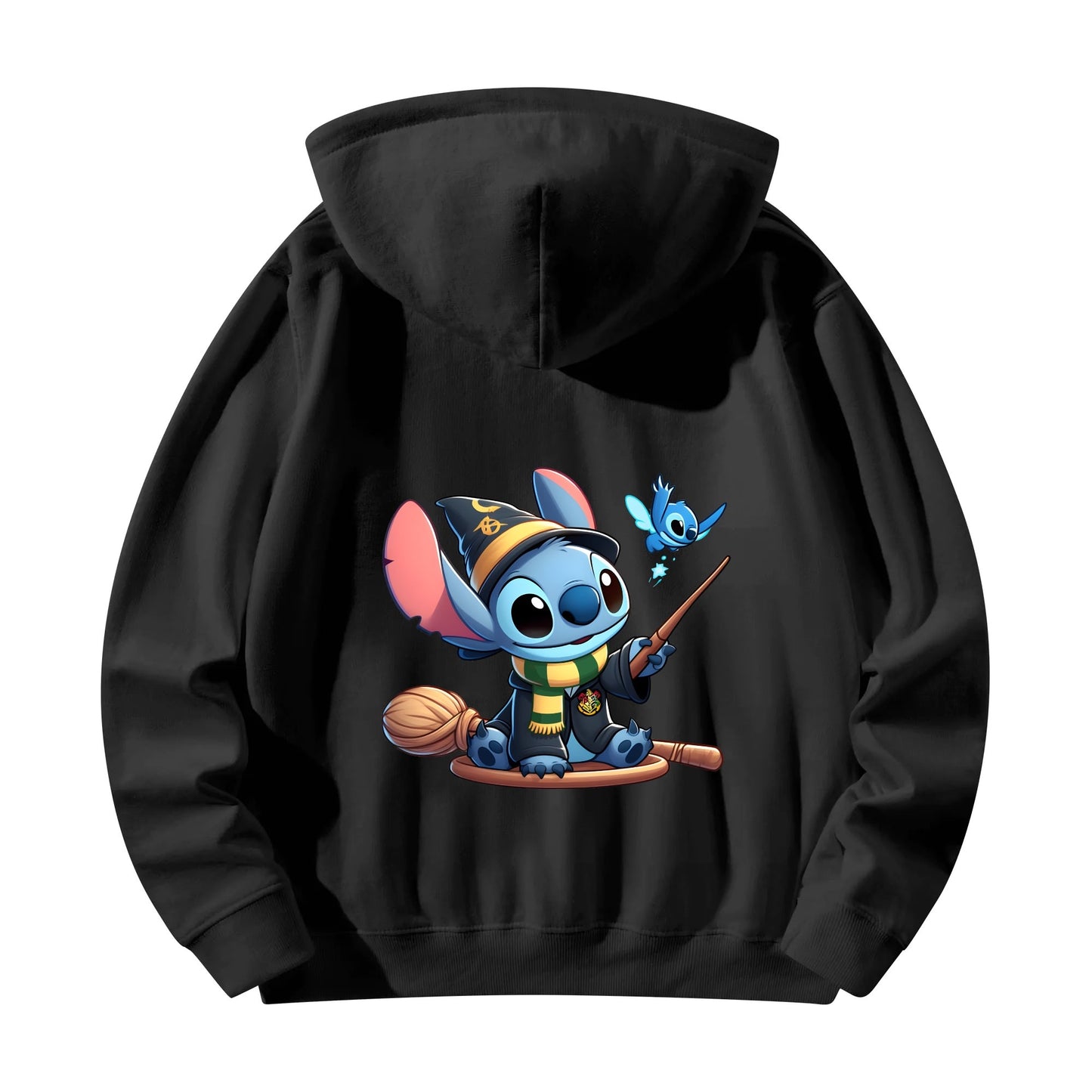 Unisex Stitch Slytherin Front & Back Cotton Hoodie