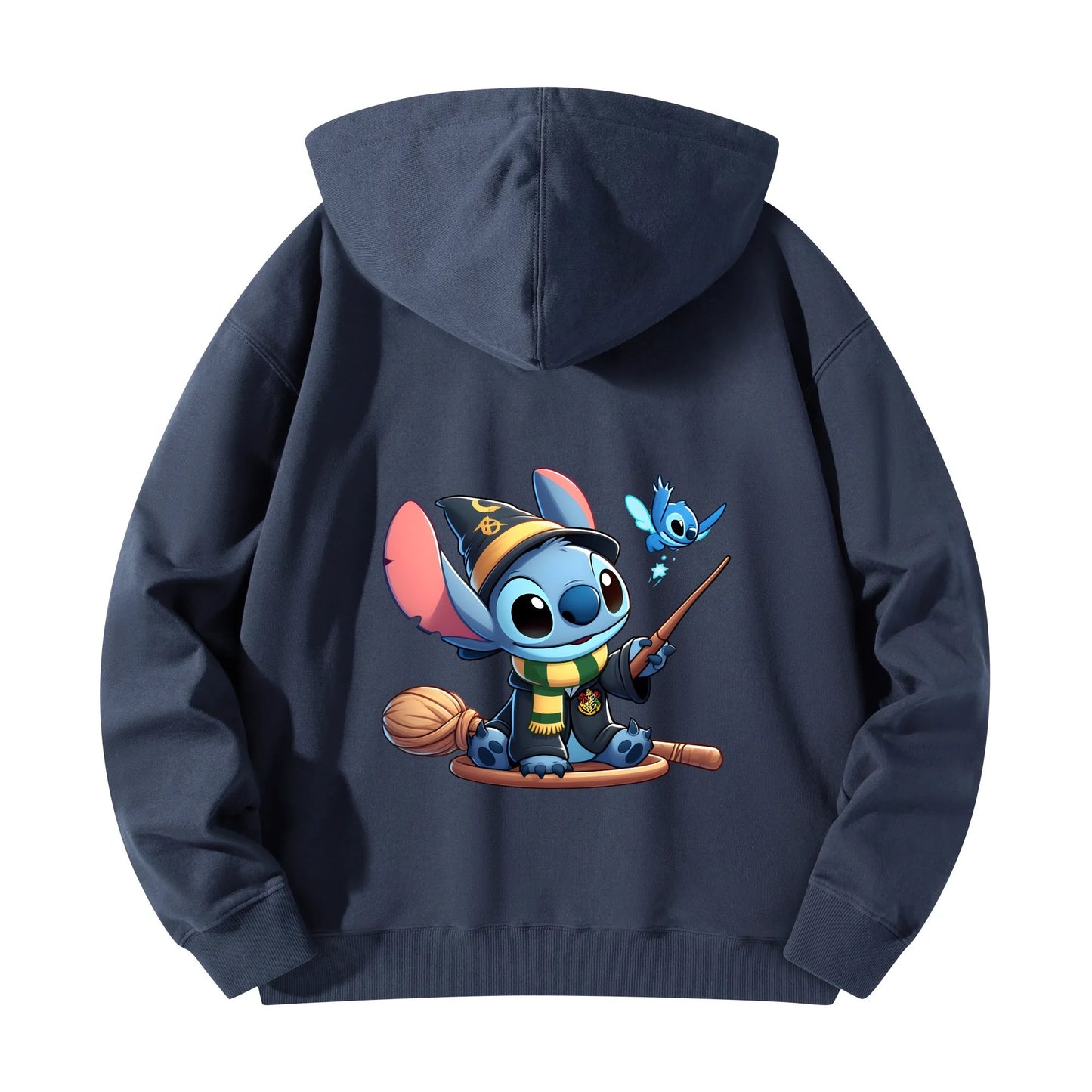 Unisex Stitch Slytherin Front & Back Cotton Hoodie