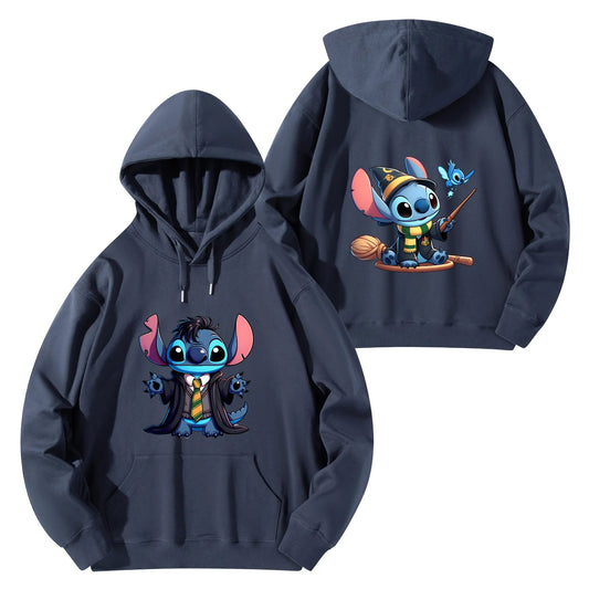 Unisex Stitch Slytherin Front & Back Cotton Hoodie