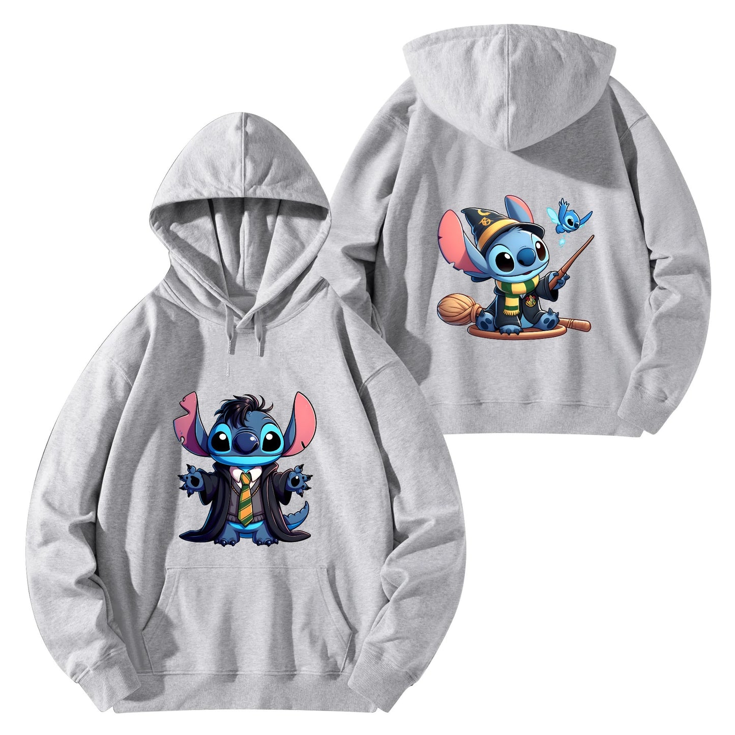 Unisex Stitch Slytherin Front & Back Cotton Hoodie