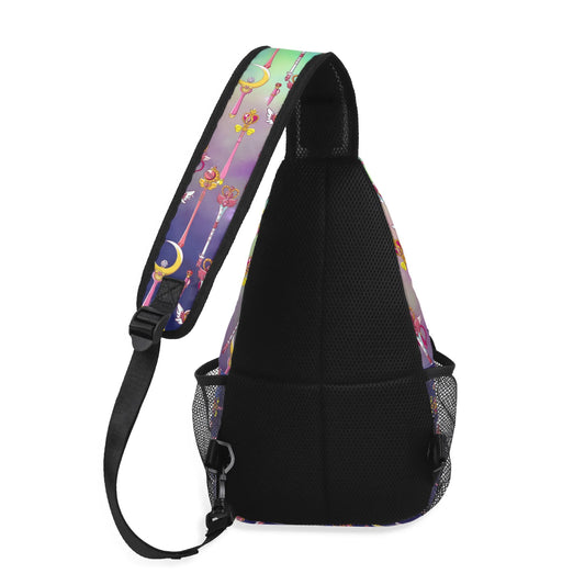 Sailor Moon Inspired Chest Crossbody Bag with Adjustable Strap