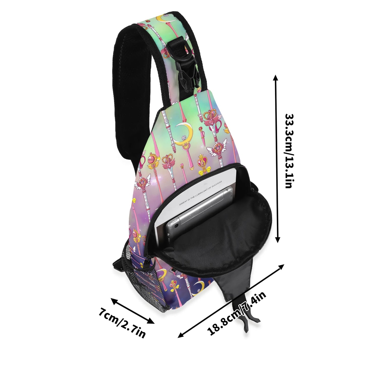 Sailor Moon Inspired Chest Crossbody Bag with Adjustable Strap