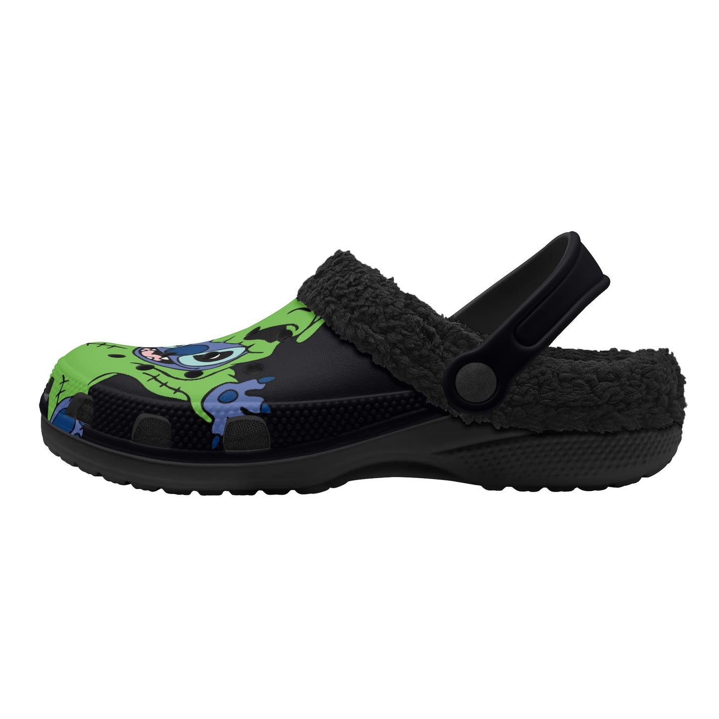 Adults Stitch Beetlejuice Oogie Boogie Black Lined Clog