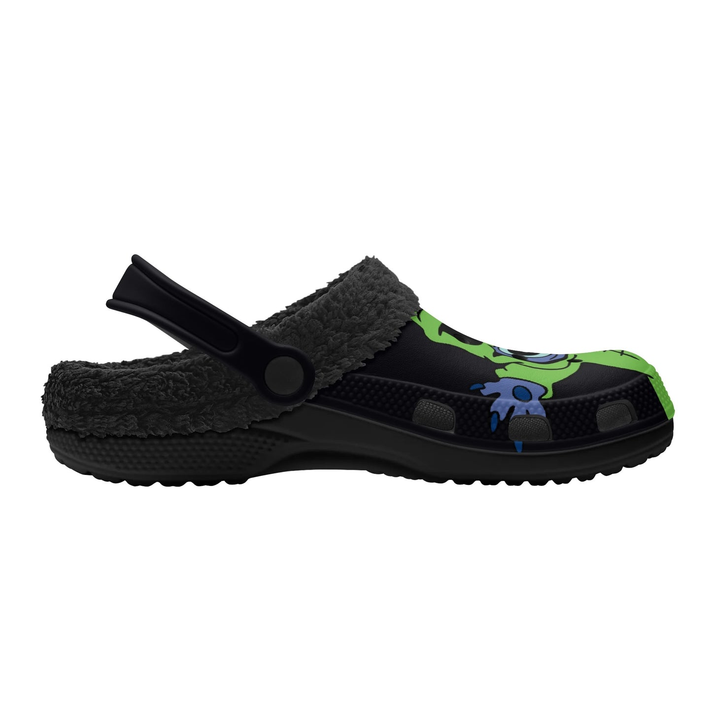 Adults Stitch Beetlejuice Oogie Boogie Black Lined Clog