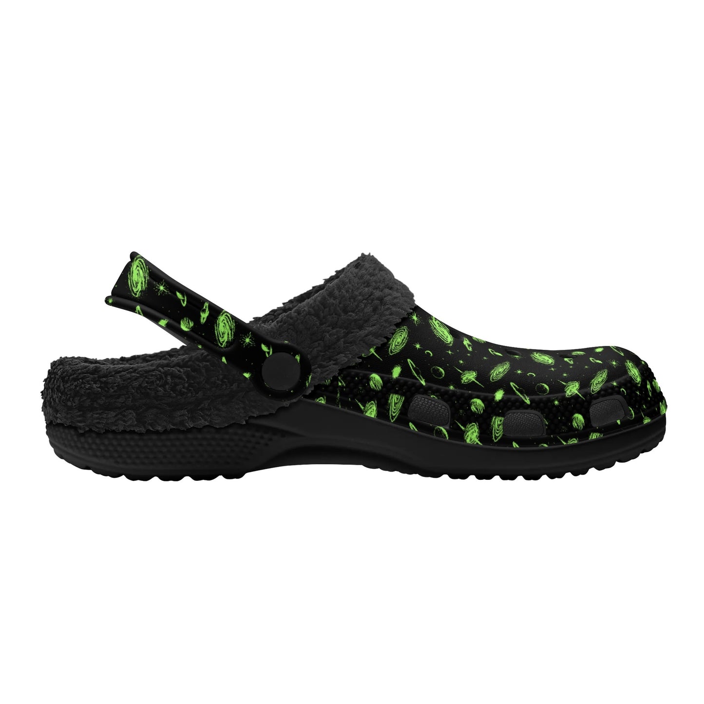 Adults Rick & Morty Black Warm Lined Clog