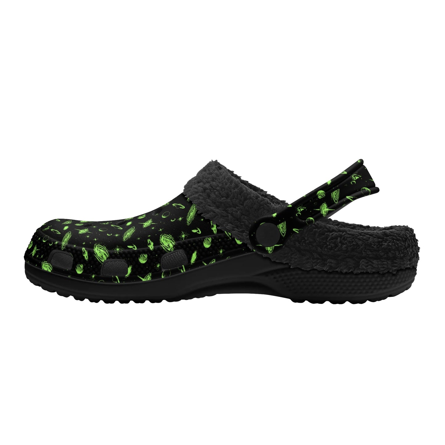 Adults Rick & Morty Black Warm Lined Clog