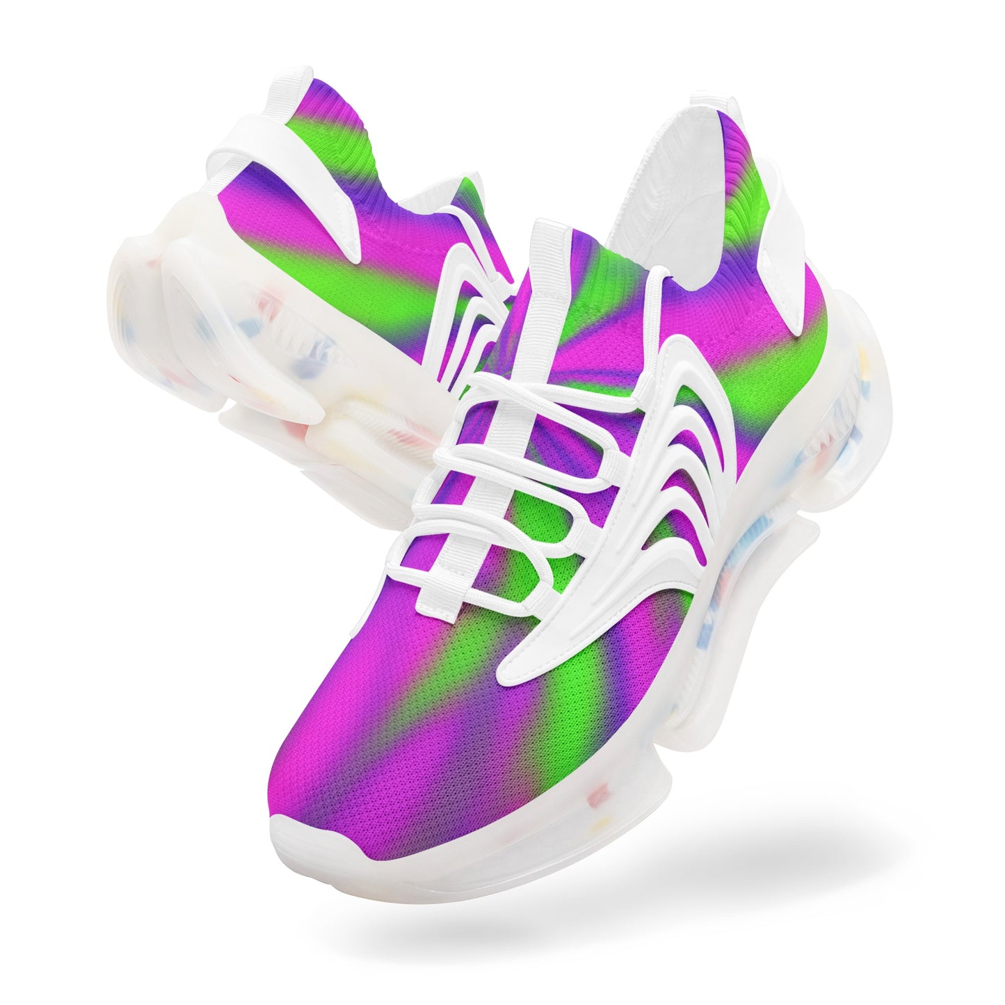 Neon Explosion Unisex Low Top Mesh Sneakers