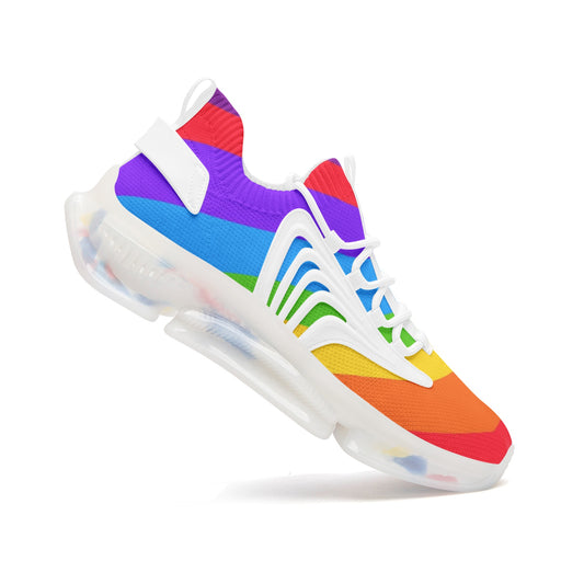 Unisex Rainbow Wave Low Top Mesh Sneakers