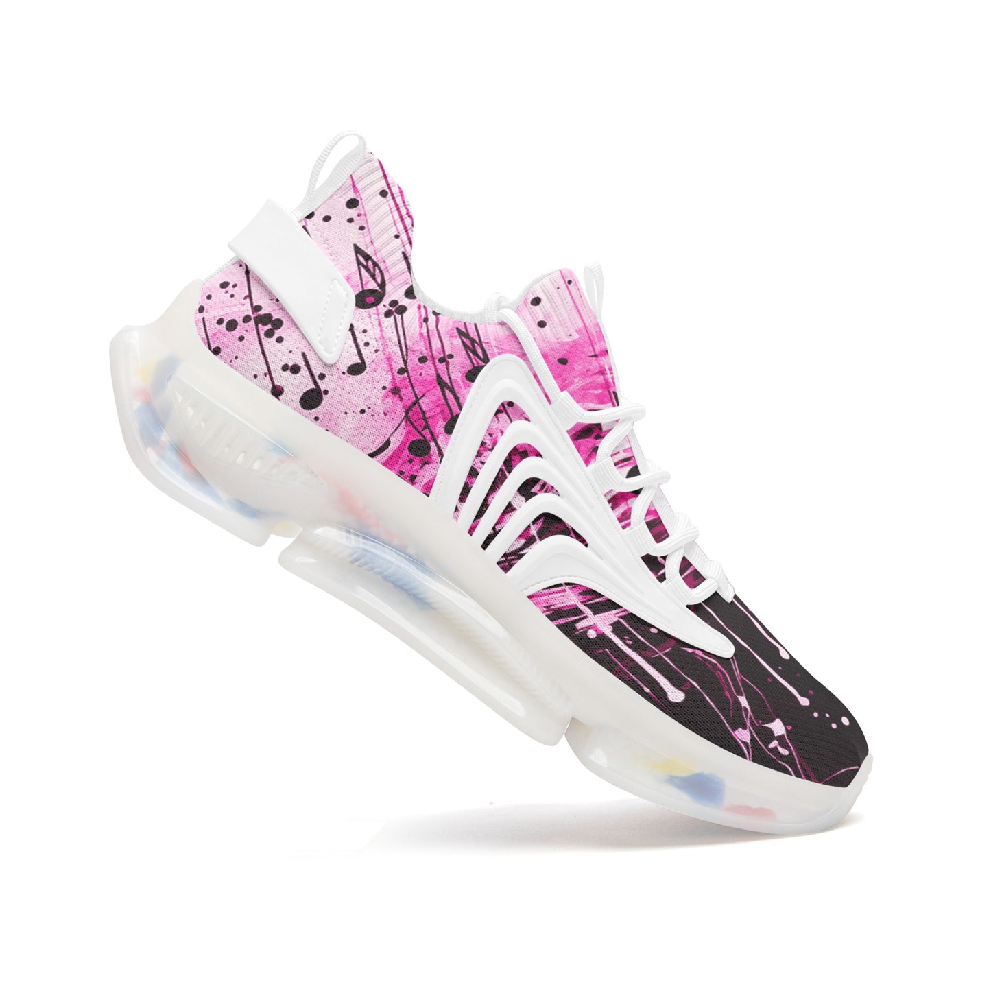 Pink Music Drop Unisex Low Top Mesh Sneakers