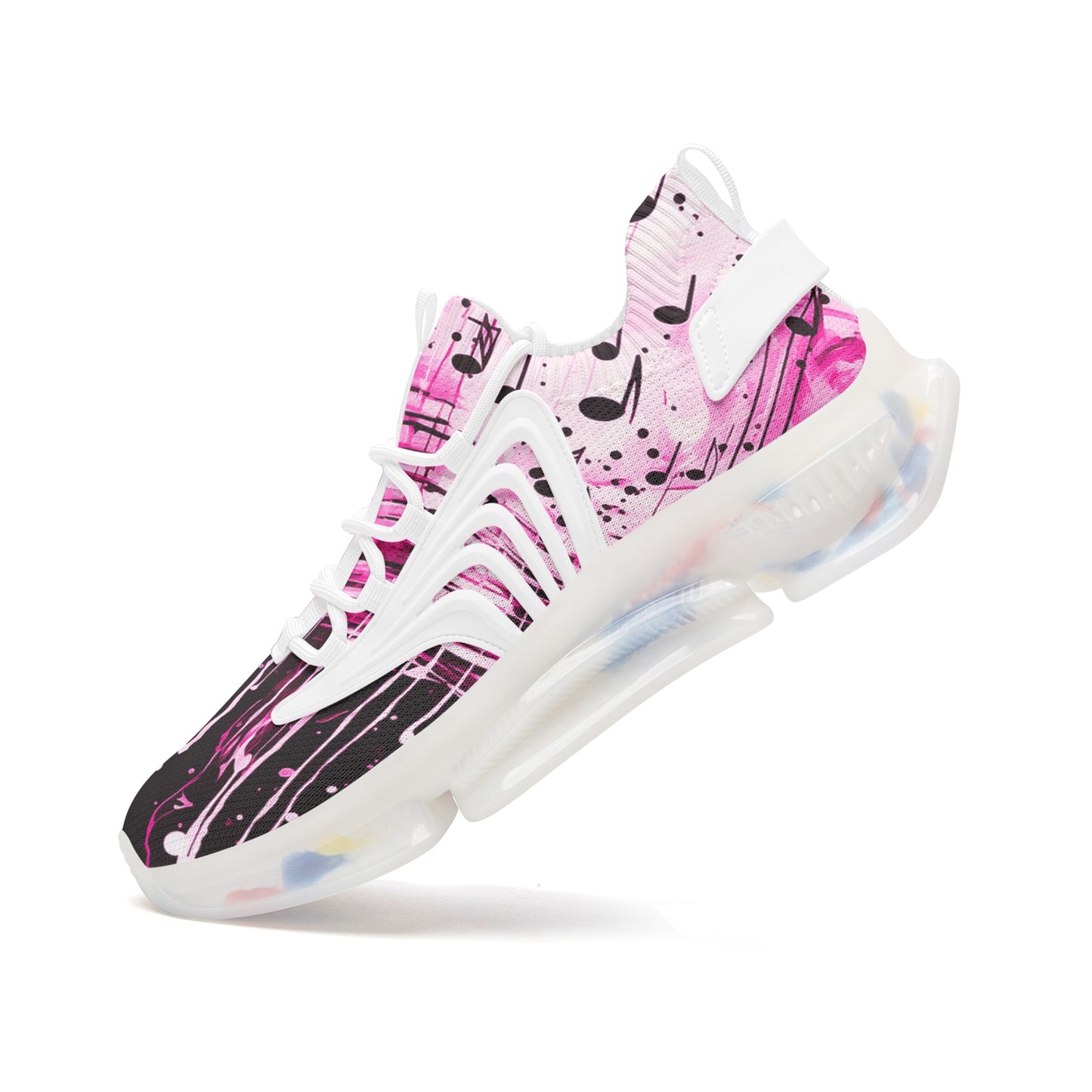 Pink Music Drop Unisex Low Top Mesh Sneakers