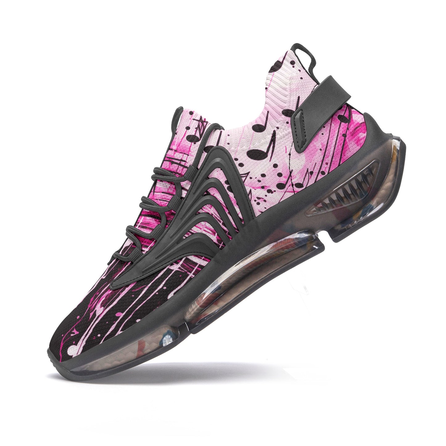 Pink Music Drop Unisex Low Top Mesh Sneakers