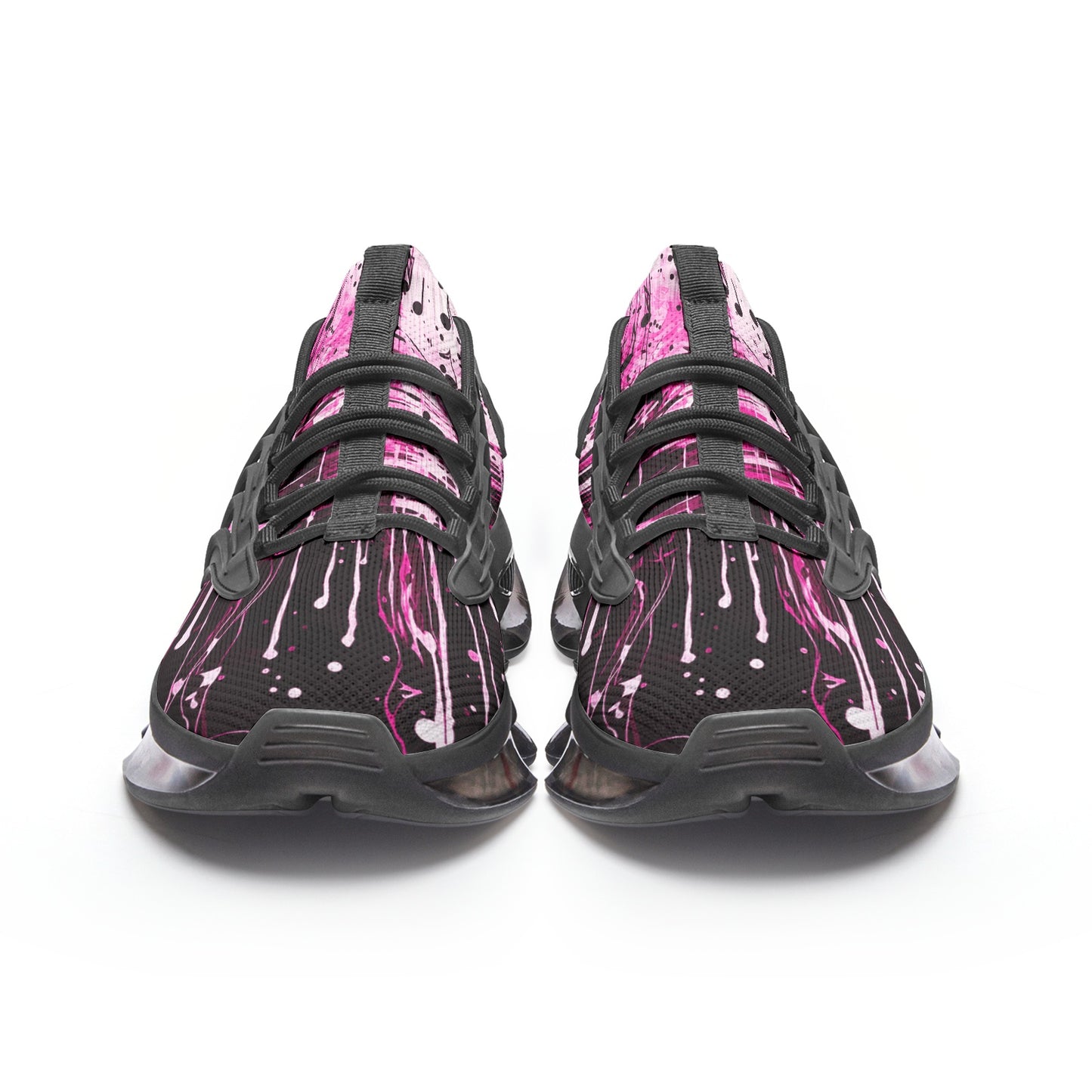 Pink Music Drop Unisex Low Top Mesh Sneakers