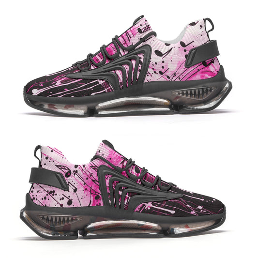 Pink Music Drop Unisex Low Top Mesh Sneakers