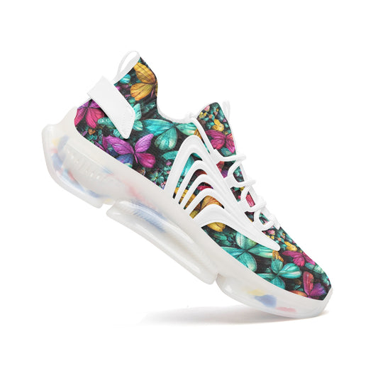 Unisex Butterfly Collage Low Top Mesh Sneakers